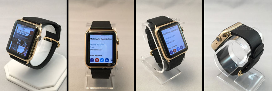gold plated Apple watch 360 view
