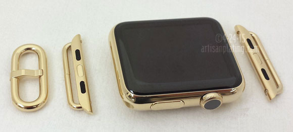 gold plated Apple watch.