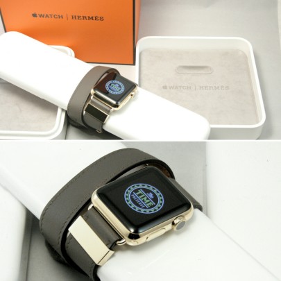 Gold Plated Apple Watch Hermès Double Tour
